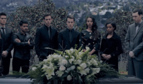 Dylan Minnette Brandon Flynn Alisha Boe Devin Druid 13 Reasons Why Season 3