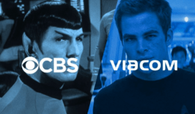 Leonard Nimoy Chris Pine CBS Viacom Logos