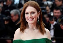 Julianne Moore Green Dress And Paparazzi 01