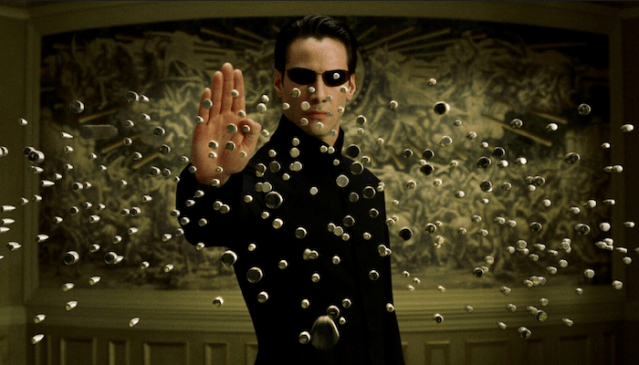 Keanu Reeves Stops Bullets The Matrix Reloaded