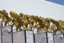 Venice Film Festival Golden Lion Statues 01