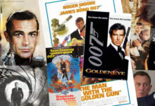 Sean Connery Roger Moore Pierce Brosnan Daniel Craig James Bond Film Posters