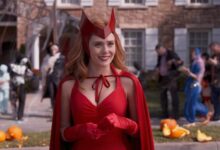 Elizabeth Olsen Scarlet Witch Red Costume Wandavision