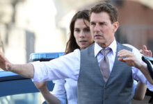 Tom Cruise Hayley Atwell Mission Impossible Set