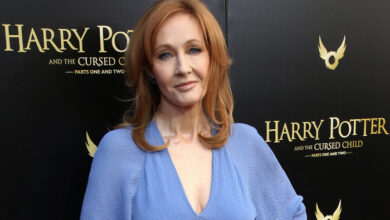 Jk Rowling Wearing Blue