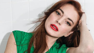 Lindsay Lohan Wearing Green