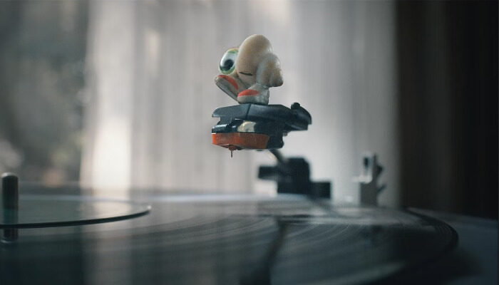 Marcel The Shell With Shoes On Record Player