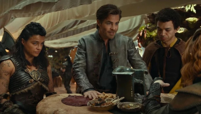 Michelle Rodriguez Chris Pine Justice Smith Dungeons And Dragons Honor Among Thieves