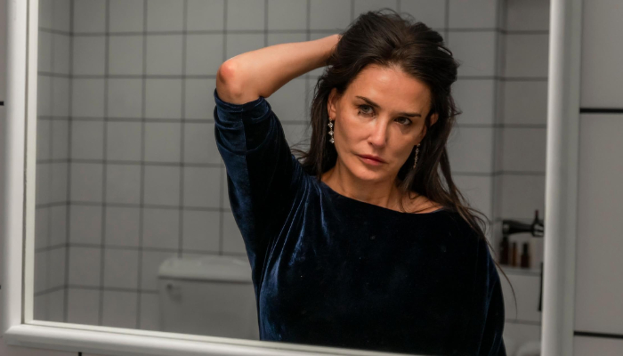 Demi Moore Margaret Qualley Dennis Quaid The Substance Demi Moore Margaret Qualley Dennis Quaid The Substance