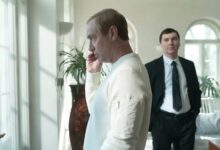 Paul Dano Jude Law On The Phone The Wizard Of The Kremlin