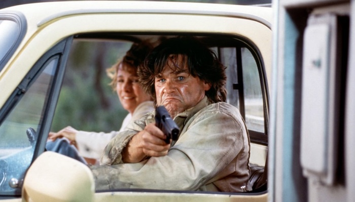 Kathleen Quinlan Kurt Russell Holding Gun Driving Breakdown