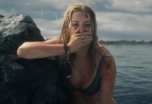 Virginia Gardner Killer Whale Hand Over Mouth