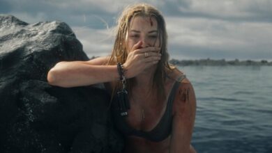 Virginia Gardner Killer Whale Hand Over Mouth